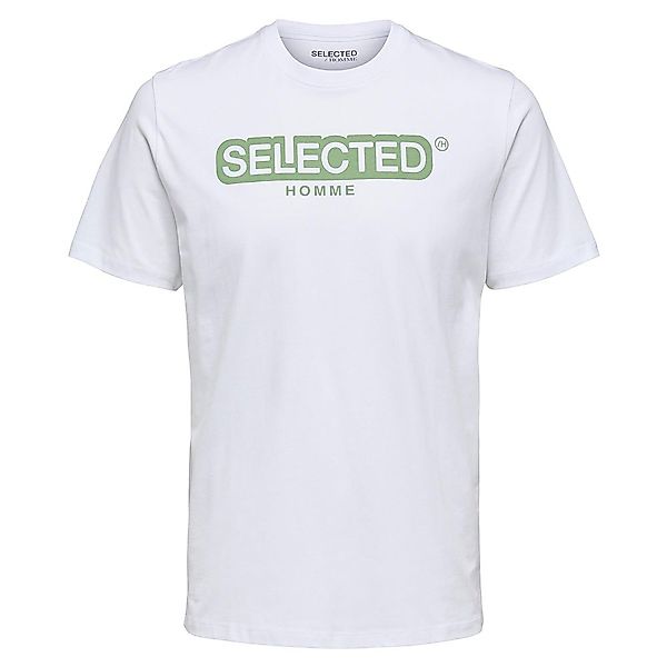 Selected Regular Daniel Kurzarm O Hals T-shirt L Bright White / Print Loden günstig online kaufen