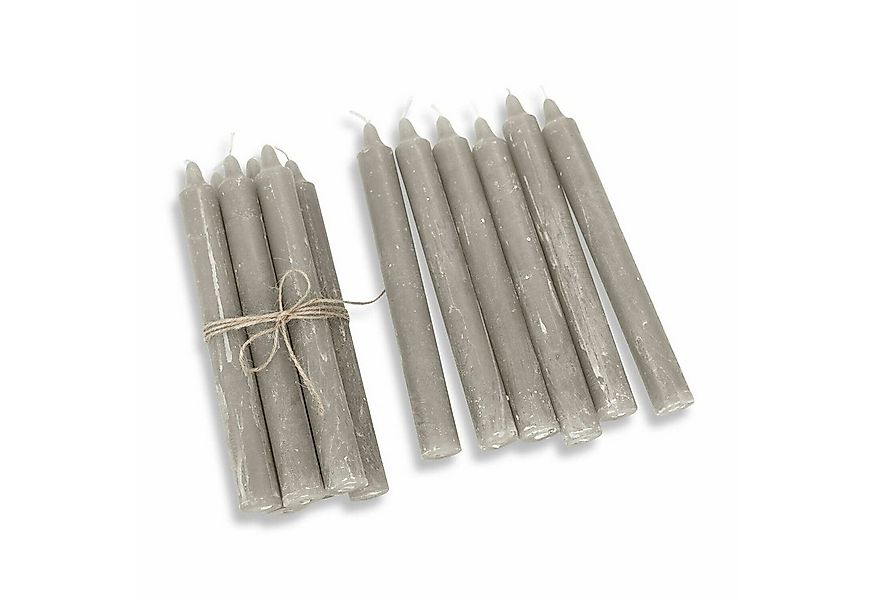 Mirabeau Stumpenkerze Kerze 12er Set Bauceau taupe (12er Set, 12er Set), no günstig online kaufen