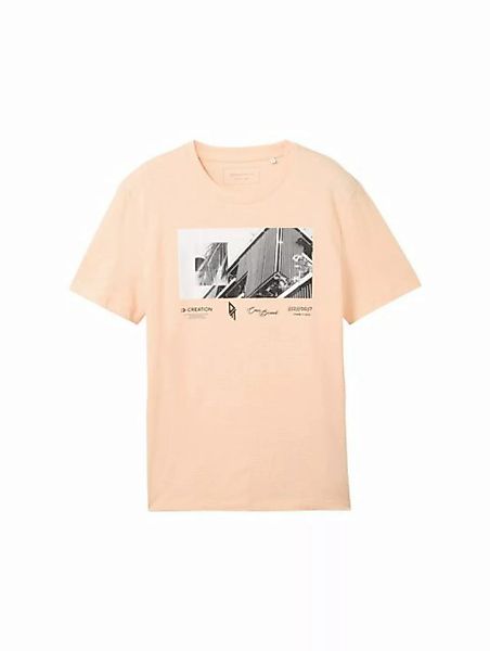 TOM TAILOR Denim T-Shirt Gestreiftes T-Shirt mit Fotoprint günstig online kaufen