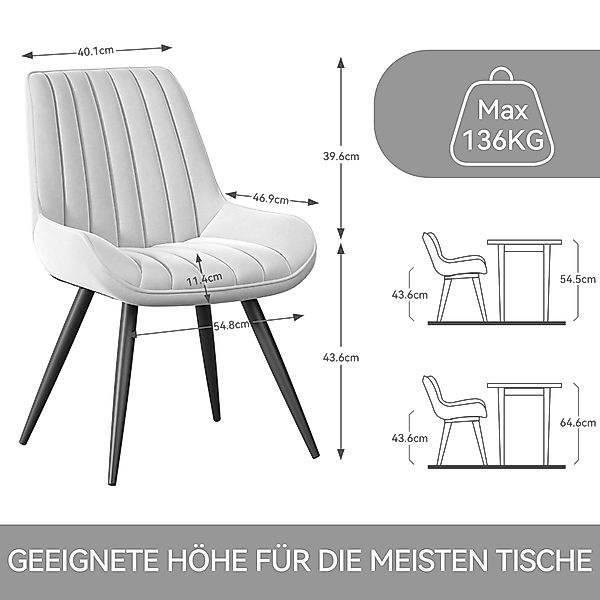 HawthyHome Esszimmerstuhl bequeme Polsterstühle Küchenstuhl (4 günstig online kaufen