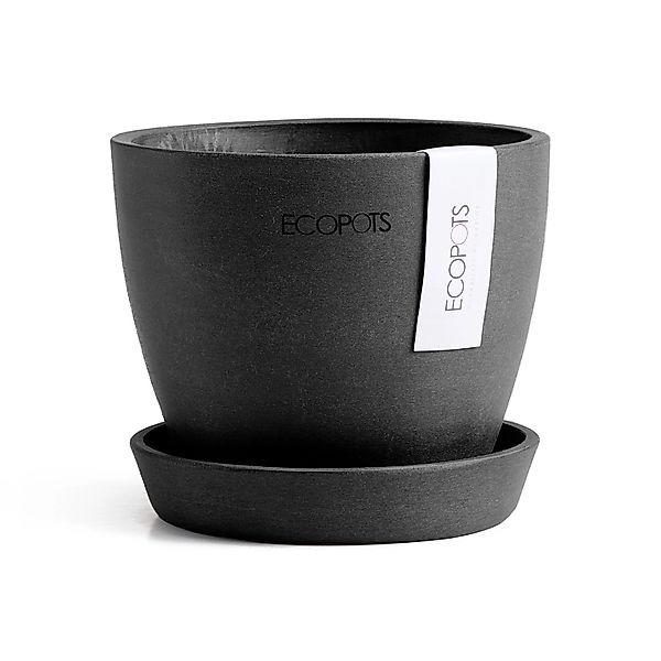 ECOPOTS Blumentopf Antwerp Mini 11 Dunkelgrau, günstig online kaufen