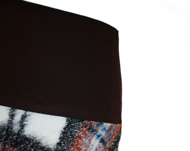 dunkle design Strickrock Wolle Kariert Braun günstig online kaufen