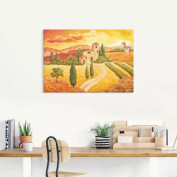 Artland Wandbild "Landschaft VII gelb", (1 St.) günstig online kaufen