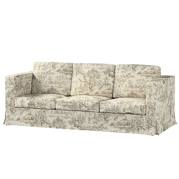 Bezug für Karlanda 3-Sitzer Sofa nicht ausklappbar, lang, ecru-beige, Bezug günstig online kaufen