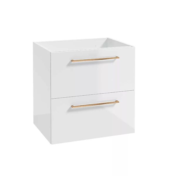 Lomadox Badezimmer Unterschrank mit 2 Schubladen, 60 cm breit, in weiß Hoch günstig online kaufen