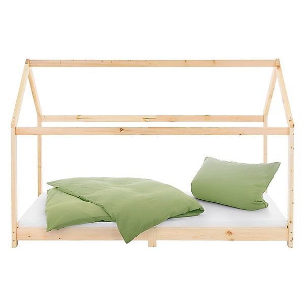 ML-DESIGN Spielbett Hausbett Spielbett inkl. Lattenrost kreativ Bodenbett f günstig online kaufen