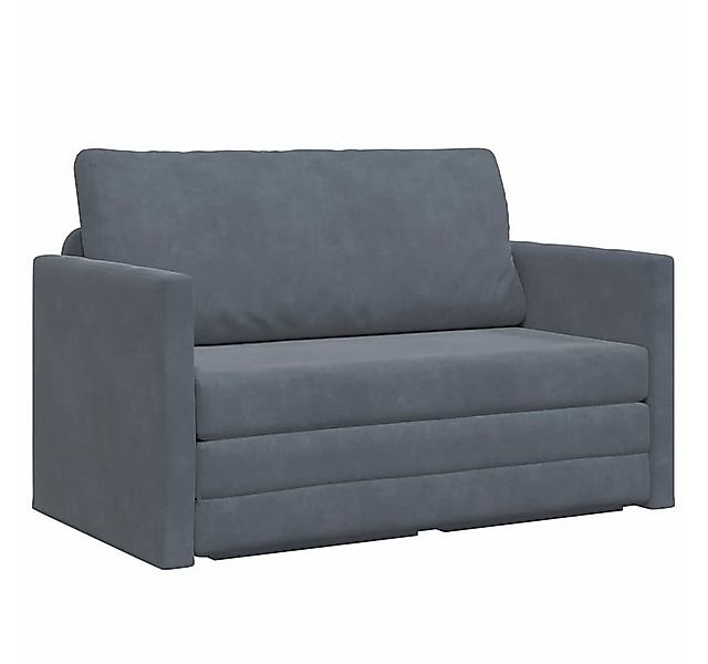vidaXL Sofa Schlafsofa 110cm Dunkelgrau Samt, 1 Teile günstig online kaufen