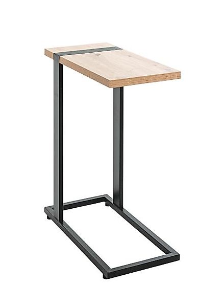 Beistelltisch ca. 24x64x49 cm Schwarz / Eiche günstig online kaufen