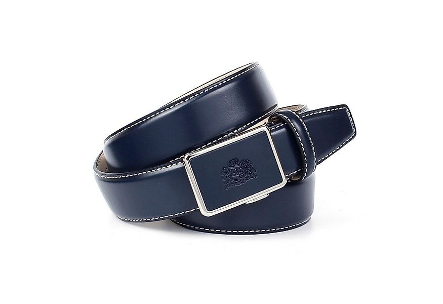 Anthoni Crown Ledergürtel mit Kontrast Stitching günstig online kaufen