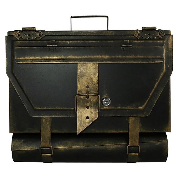 HMF 501-23 Briefkasten Aktentasche Antik 99 25 x 40 x 8 cm Gold günstig online kaufen