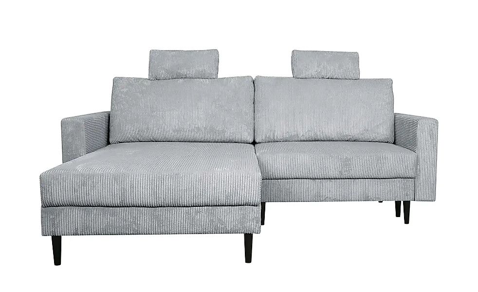 uno Ecksofa trendiger Cordstoff Livorno ¦ grau ¦ Maße (cm): B: 221 H: 105 T günstig online kaufen