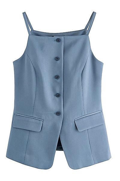 Next Anzugweste Satinweste mit Knopfleiste und eckigem Ausschnitt (1-tlg) günstig online kaufen