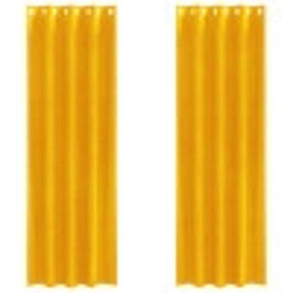 vidaXL Vorhänge 2 Stk Senfgelb 140 x 225 cm Samt 4107270 günstig online kaufen