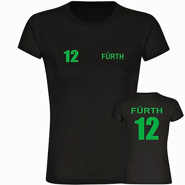 multifanshop T-Shirt Damen Fürth - Trikot Nummer 12 - Frauen günstig online kaufen