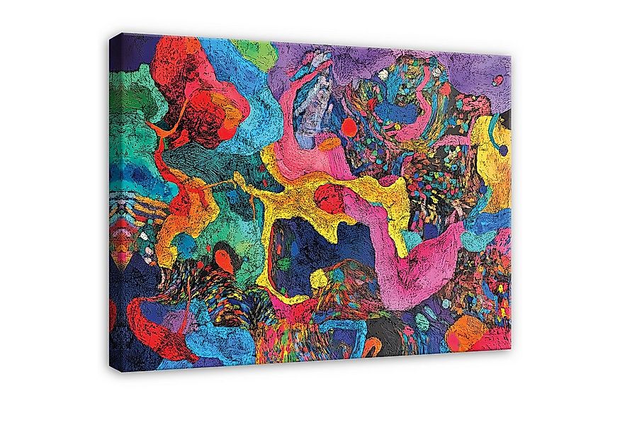 Wallarena Leinwandbild Abstrakt Bunt Kunst Modern Wandbilder Wand Deko XXL günstig online kaufen