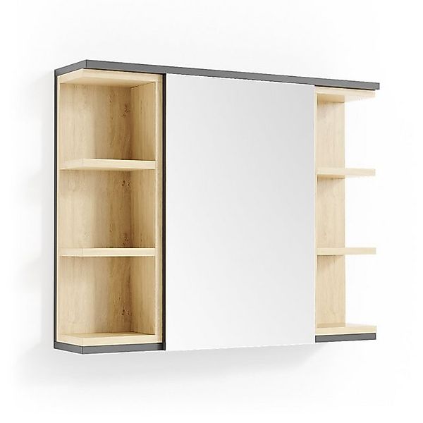 Vicco Badspiegelschrank Aquis Anthrazit/Sonoma 79 x 64 cm günstig online kaufen