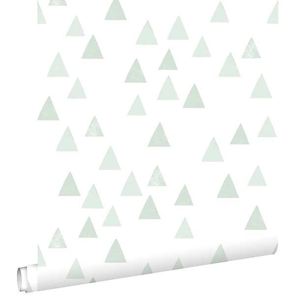 ESTAhome Tapete Grafische Dreiecke Mintgrün 53 Cm X 1005 Cm 139055 günstig online kaufen