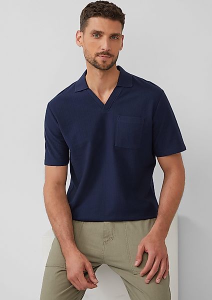 s.Oliver Kurzarmshirt Poloshirt aus Struktur-Jersey mit günstig online kaufen