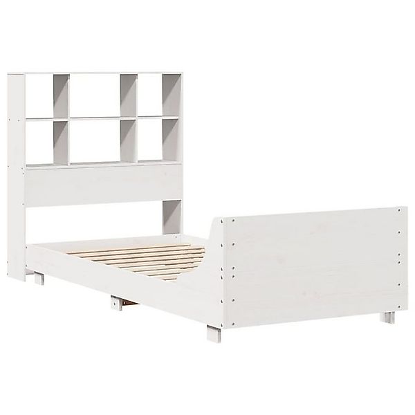 vidaXL Bett Massivholzbett ohne Matratze Weiß 90x200 cm Kiefernholz günstig online kaufen