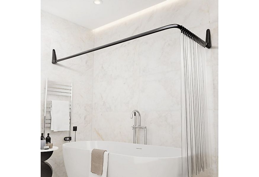 Erica Duschvorhangstange L-Form - Verstellbar - 70x90, 70x160 oder 90x140 c günstig online kaufen