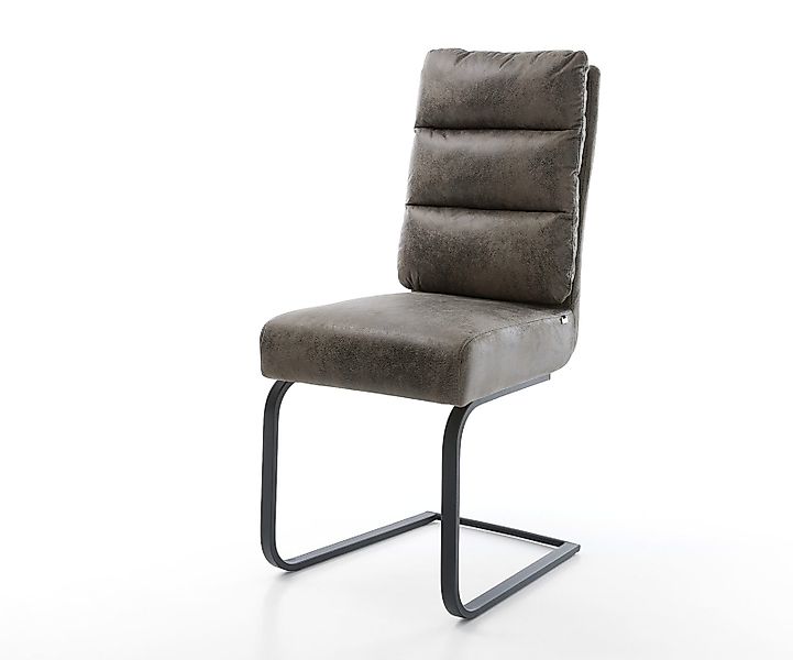Freischwinger Pela-Flex Mikrofaser Grau Antik Freischwinger flach Schwarz T günstig online kaufen