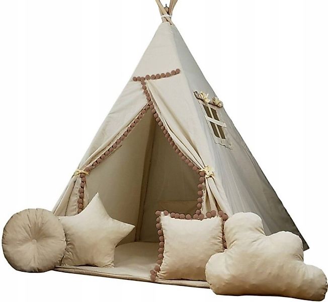 Pamek Tipi-Zelt Basic, Kinder Spielzelt, Teepee, Zelt mit Fenster, Tipizelt günstig online kaufen