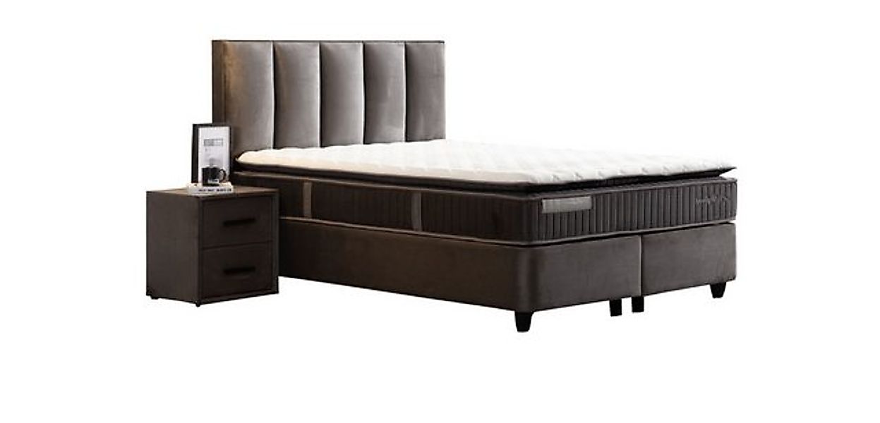 Villa Möbel Boxspringbett BIRDY (Bett Set, Bett Set aus Bettkasten, Kopftei günstig online kaufen
