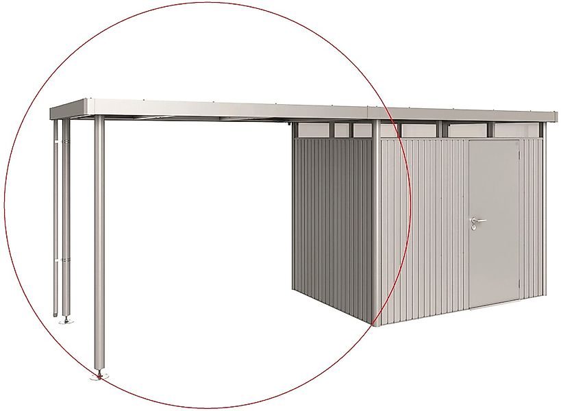 Biohort Gerätehaus-Anbaudach silber-metallic günstig online kaufen
