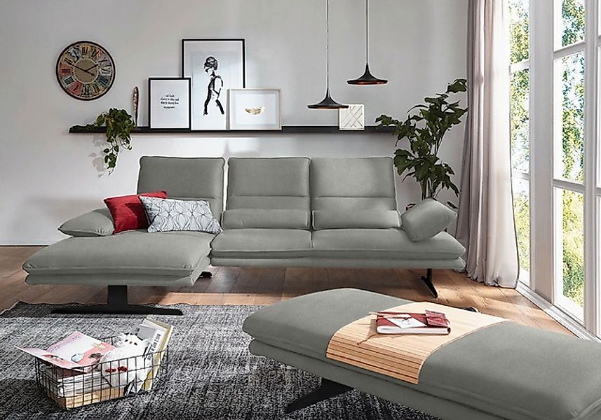W.SCHILLIG Ecksofa »broadway, Designsofa mit tollem Sitzkomfort«, Sitztiefe günstig online kaufen