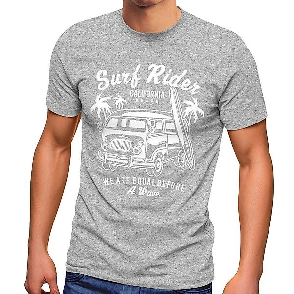 Neverless Print-Shirt Herren T-Shirt Bus Surfing günstig online kaufen