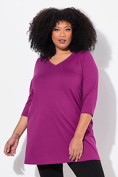 Ulla Popken Longshirt Longshirt Ziernähte A-Linie günstig online kaufen