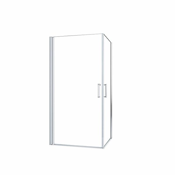 Duschparadies Duschkabine Eckeinstieg 90 x 80 cm Höhe 185cm Pendeltür Schwi günstig online kaufen