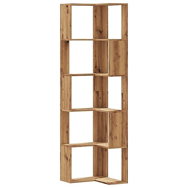 vidaXL Bücherregal Eck-Bücherregal 5 Böden Artisan-Eiche günstig online kaufen