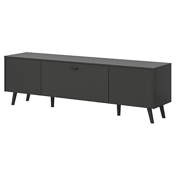 Inn.Furn TV-Lowboard in Grau Matt 185 x 55 cm Madea günstig online kaufen