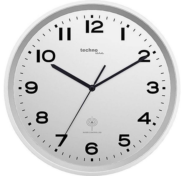 Techno Line Wanduhr Funk-Wanduhr WT 8500 WT 8500-2 silber günstig online kaufen