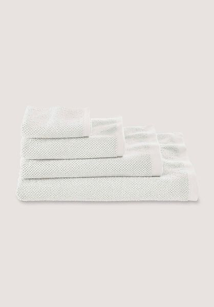 hessnatur Frottier-Handtuch mit Struktur aus Bio-Baumwolle - weiß - Größe 1 günstig online kaufen