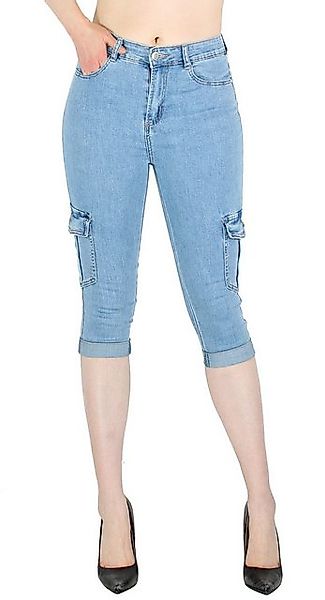 dy_mode Caprijeans Damen Capri Jeans 3/4 Jeanshose Skinny Fit Caprihose günstig online kaufen