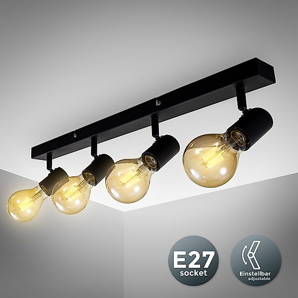 B.K.Licht Deckenleuchte Deckenlampe Vintage 60W E27 günstig online kaufen