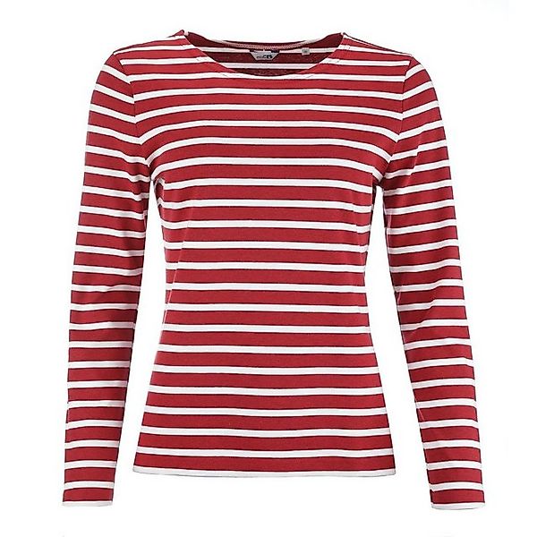 modAS Langarmshirt Damen Langarm-Shirt mit Streifen Bretonisches Streifensh günstig online kaufen