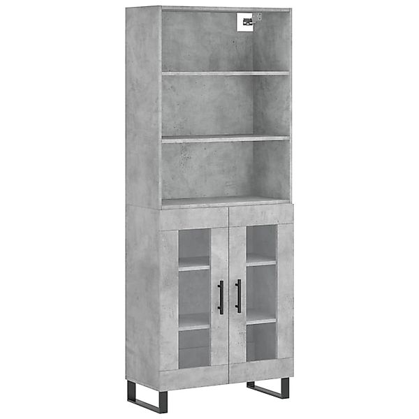 vidaXL Highboard Betongrau 69,5x34x180 cm Holzwerkstoff 3189345 günstig online kaufen