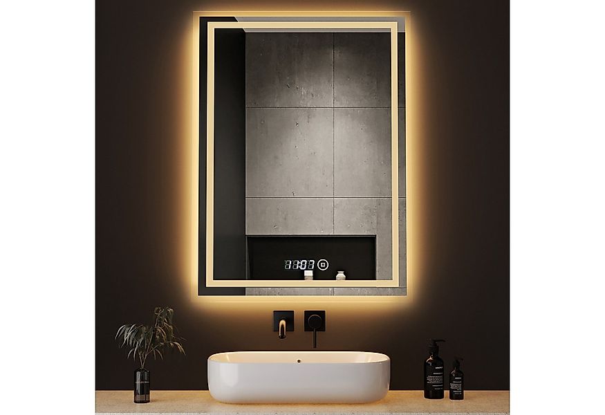WDWRITTI Badspiegel Badezimmerspiegel mit Beleuchtung Wandspiegel Led Touch günstig online kaufen
