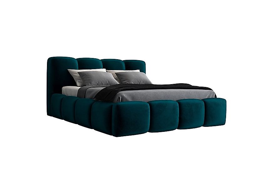 A&J MöbelLand GmbH Polsterbett DONA-OM mit Lattenrost und Bettkasten. (Bett günstig online kaufen