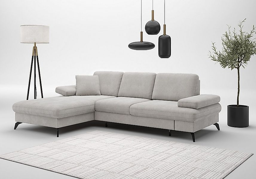 sit&more Ecksofa "Morris Jubi L-Form", inkl. Armteilfunktion und 1 Zierkiss günstig online kaufen