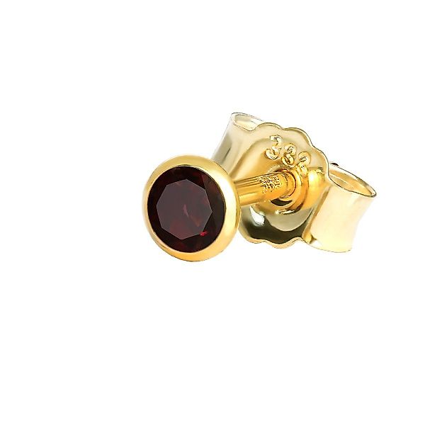 NKlaus Single-Ohrstecker Einzel Ohrstecker Echt Granat günstig online kaufen