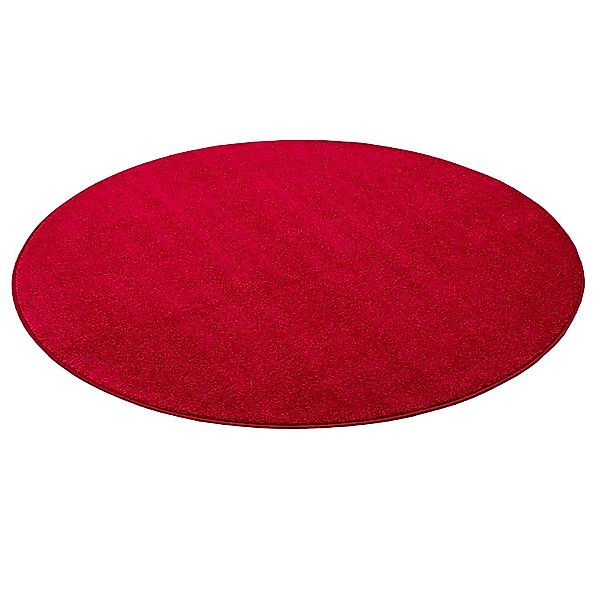 Snapstyle Hochflor Velours Teppich Luna Rot 160cm Rund günstig online kaufen