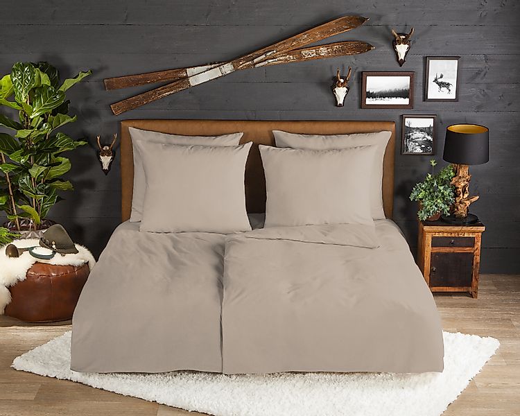 good morning Bettwäsche »Flanel Uni« 2 Stk. tlg. Flanell, Biber, Baumwolle, günstig online kaufen