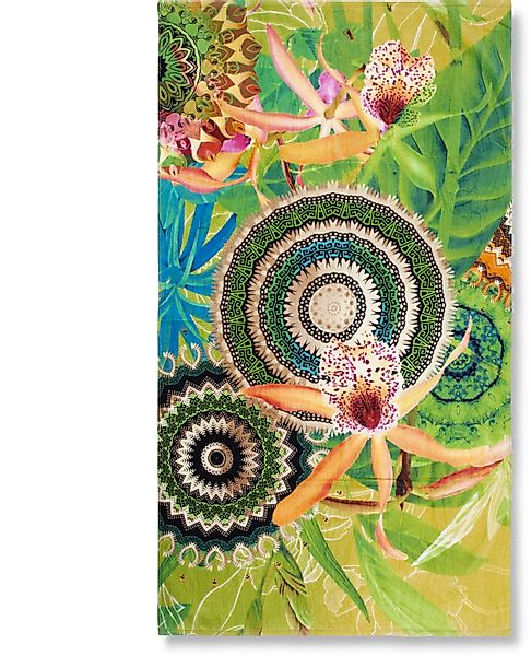 hip Strandtuch »Yissa«, (1 St., Strandtuch 100 x 180 cm), Baumwolle, Velour günstig online kaufen