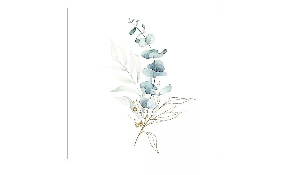 Glasbild 30x30 cm  Watercoloures Leaves VII - 30 cm - 30 cm - Sconto günstig online kaufen