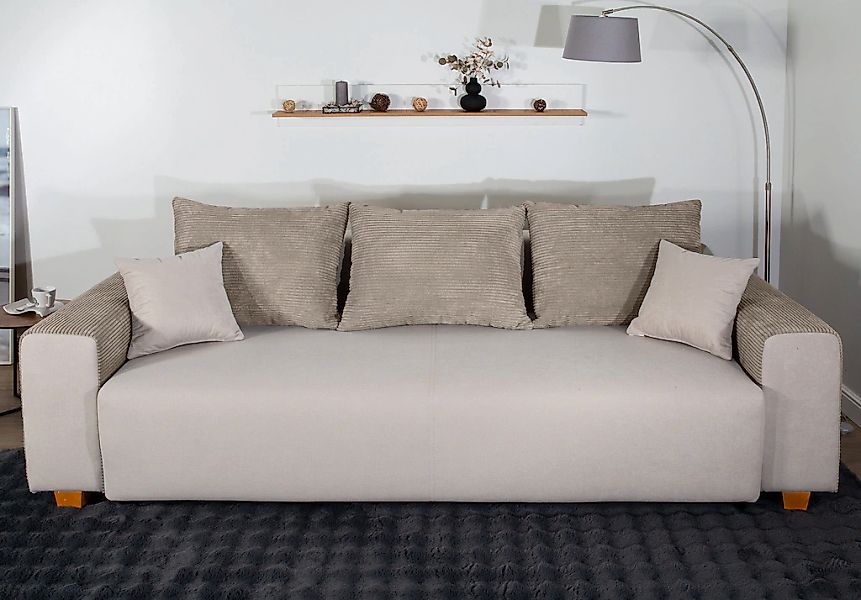 COLLECTION AB Schlafsofa "Yves, Liegefläche (B/T): 142/194 cm", inkl. Bettf günstig online kaufen