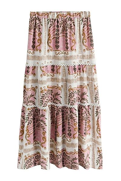 Next Maxirock Maxi-Stufenrock aus Baumwolle (1-tlg) günstig online kaufen